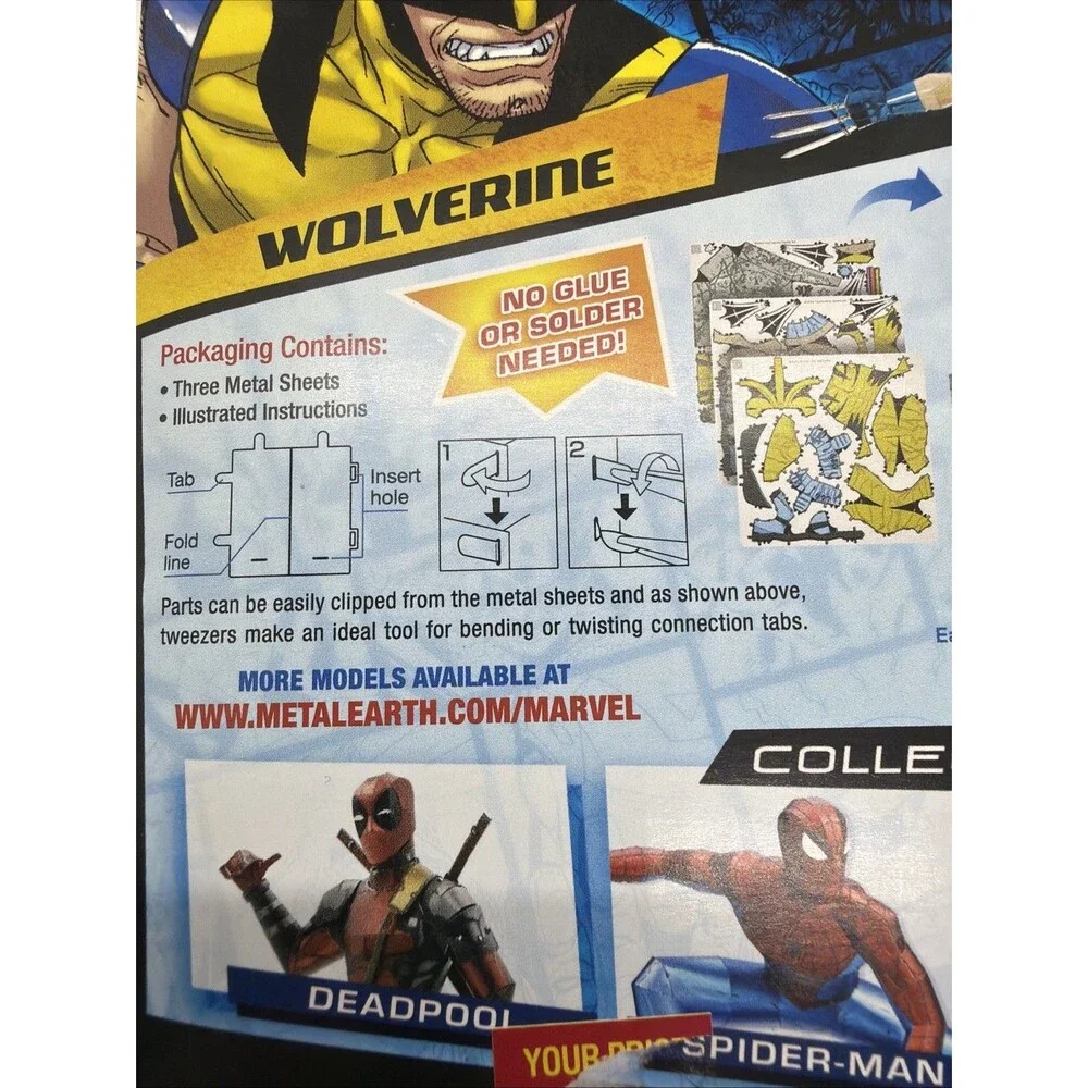 Wolverine Marvel Metal Earth Steel Model kit MMS481